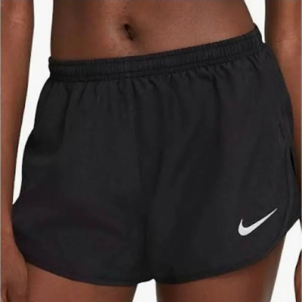 Nike S Black Dri Fit Just Do It Lining Logo Athletic Drawstring Women’s Shorts